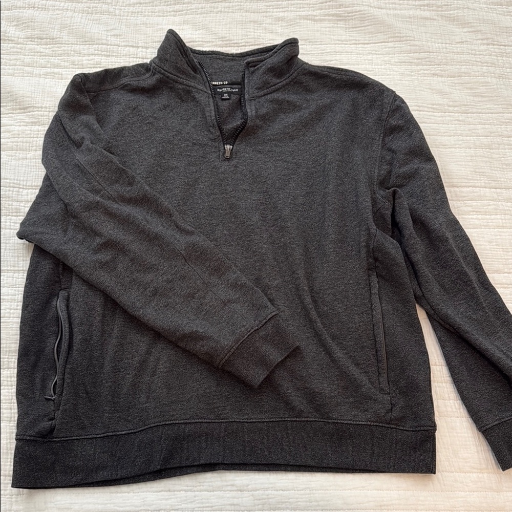 Kenneth Cole Charcoal Zip-Up Sweater